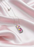Lovecanvas Pendant: 925 Silver Colourful Enamel Necklace
