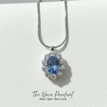 The Nova Pendant: 18K White Gold Fluorite & Diamond Pendant