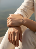 Heart Bracelet: 925 Silver Paperclip Chain Heart Bracelet