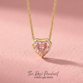 The Rose Pendant: 18K Gold Fancy Pink Heart Diamond Pendant