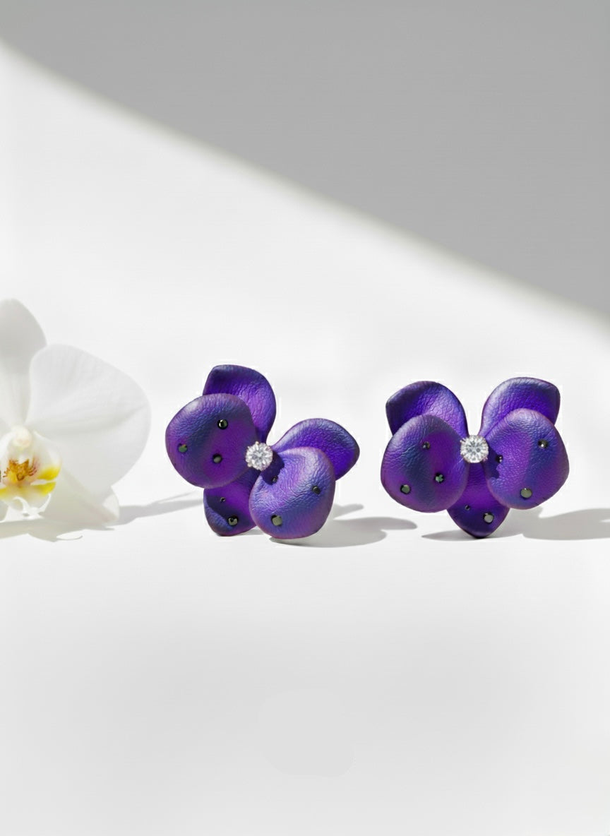 Aura Bloom Titanium Studs