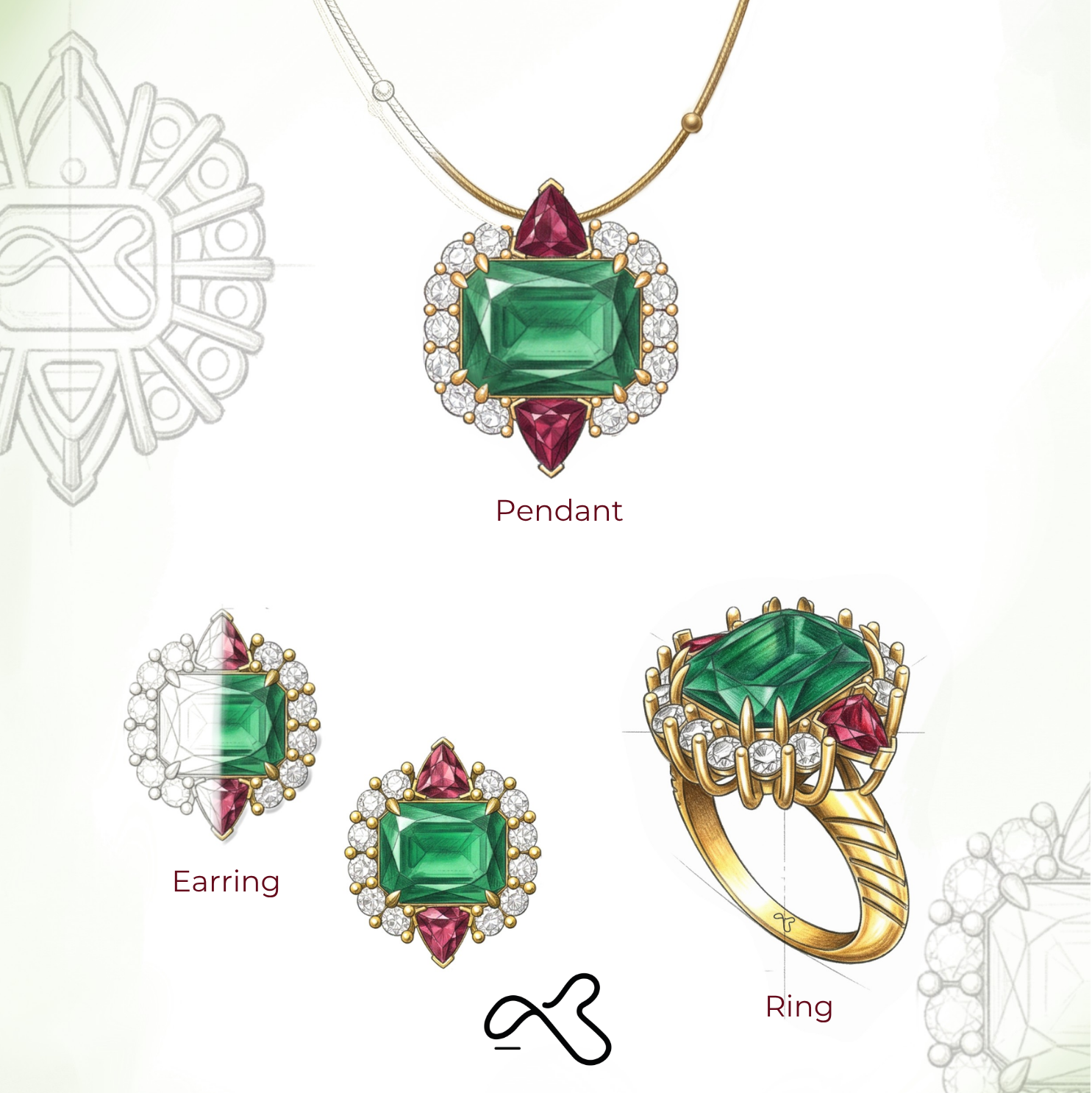Secret Garden Studs