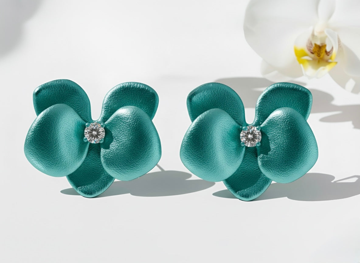 Vivid Bloom Titanium Studs