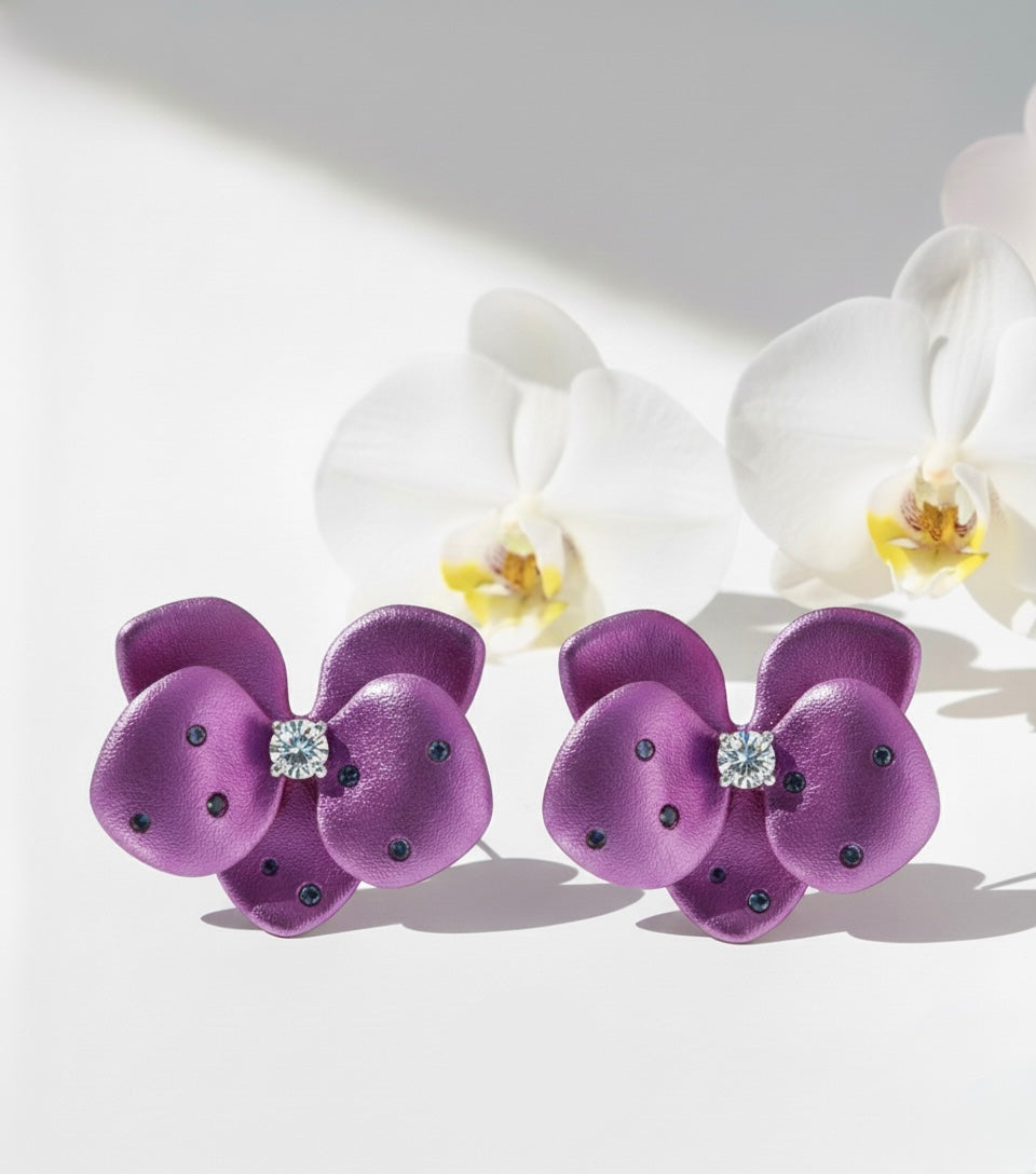 Glam Bloom Titanium Studs