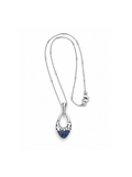 Bypass Pendant: 925 Silver Pavé Teardrop Necklace
