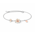 Blush Bracelet: Gold-Plated 925 Silver Pink Enamel Flower Bracelet