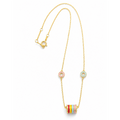 Color Pop Necklace: Gold-Plated 925 Silver Enamel Charm Necklace