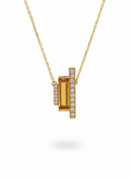 Sunburst Pendant: Gold-Plated 925 Silver Yellow Topaz Necklace