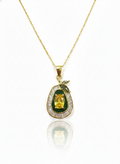 Pear Pendant: Gold-Plated 925 Silver Yellow Topaz Necklace