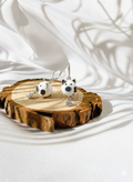 Piggy Studs: 925 Sterling Silver Enamel Pig Earrings