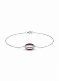 Ruby Cowrie Anklet: 925 Sterling Silver Cowrie Shell Anklet