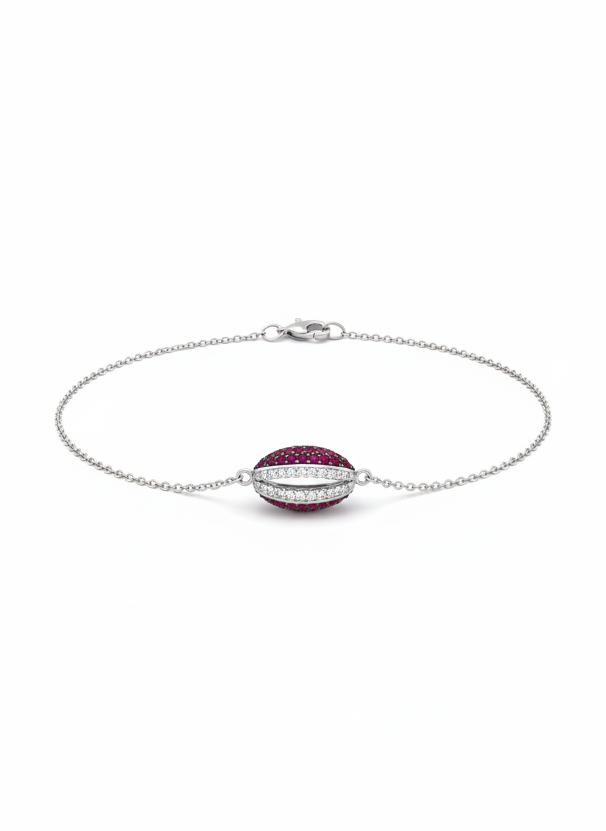 Ruby Cowrie Anklet