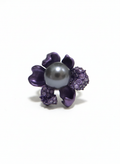 Twilight Ring: Gold-Plated 925 Sterling Silver Flower Ring