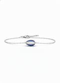 Sapphire Cowrie Anklet: 925 Sterling Silver Cowrie Shell Anklet