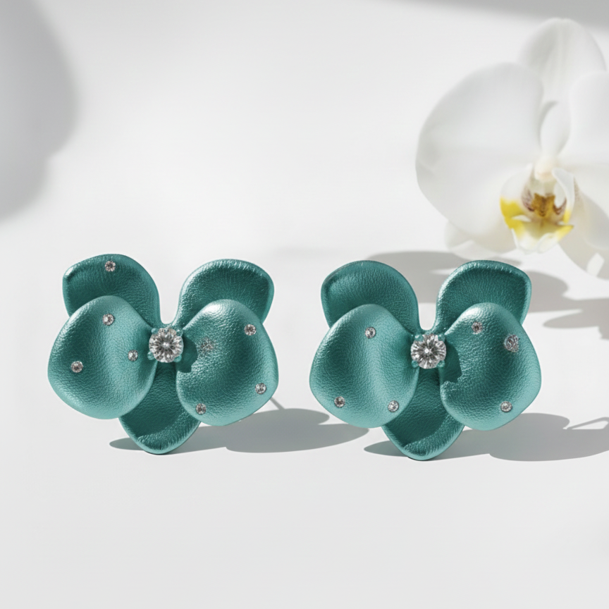 Vivid Bloom Titanium Studs