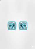 Aqua Splash Studs: 925 Sterling Silver Aquamarine Earrings