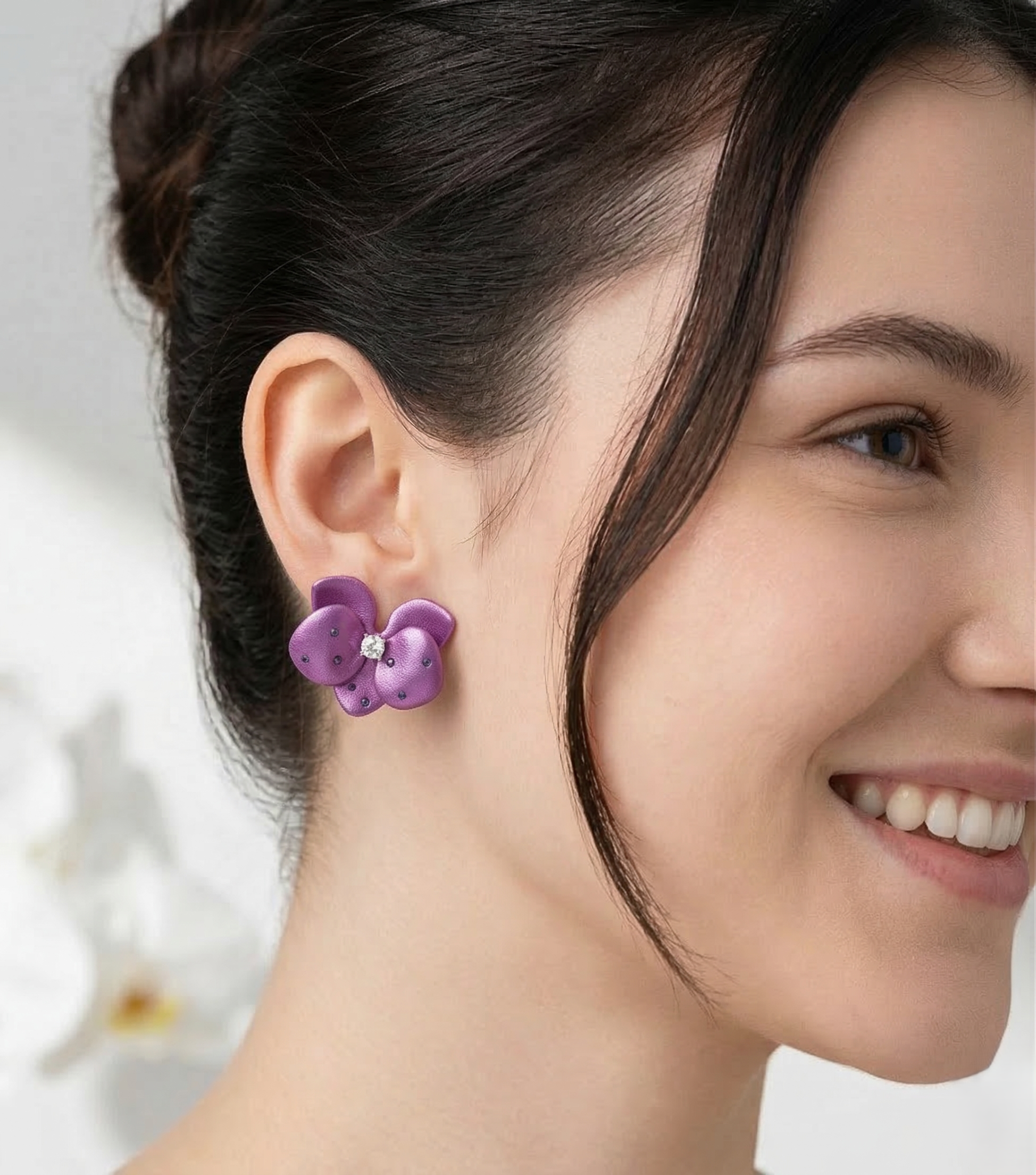 Glam Bloom Titanium Studs