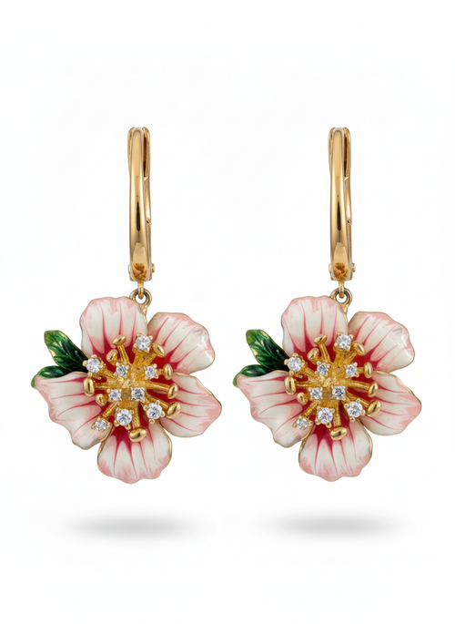 Cherry Blossom Whisper Earrings: 925 Sterling Silver Earrings