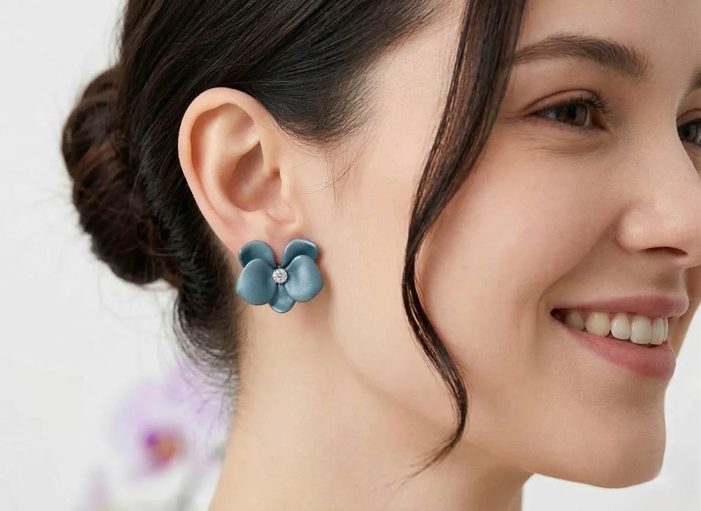 Serene Bloom Titanium Studs