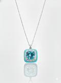 Aqua Splash Pendant: 925 Sterling Silver Aquamarine Necklace