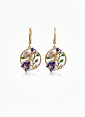 Floral Bloom Earrings: 925 Sterling Silver Enamel Flower Earrings