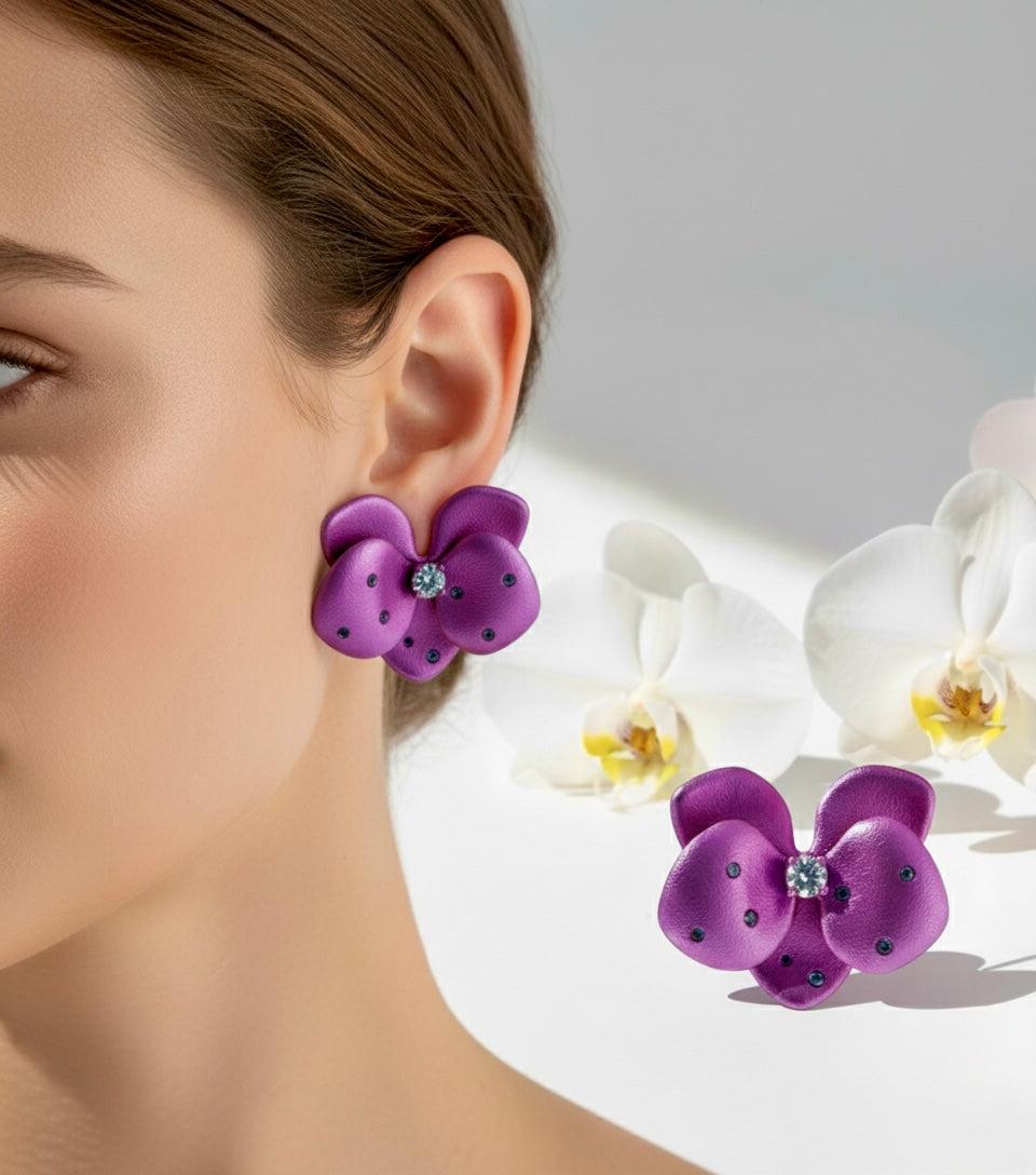 Glam Bloom Titanium Studs