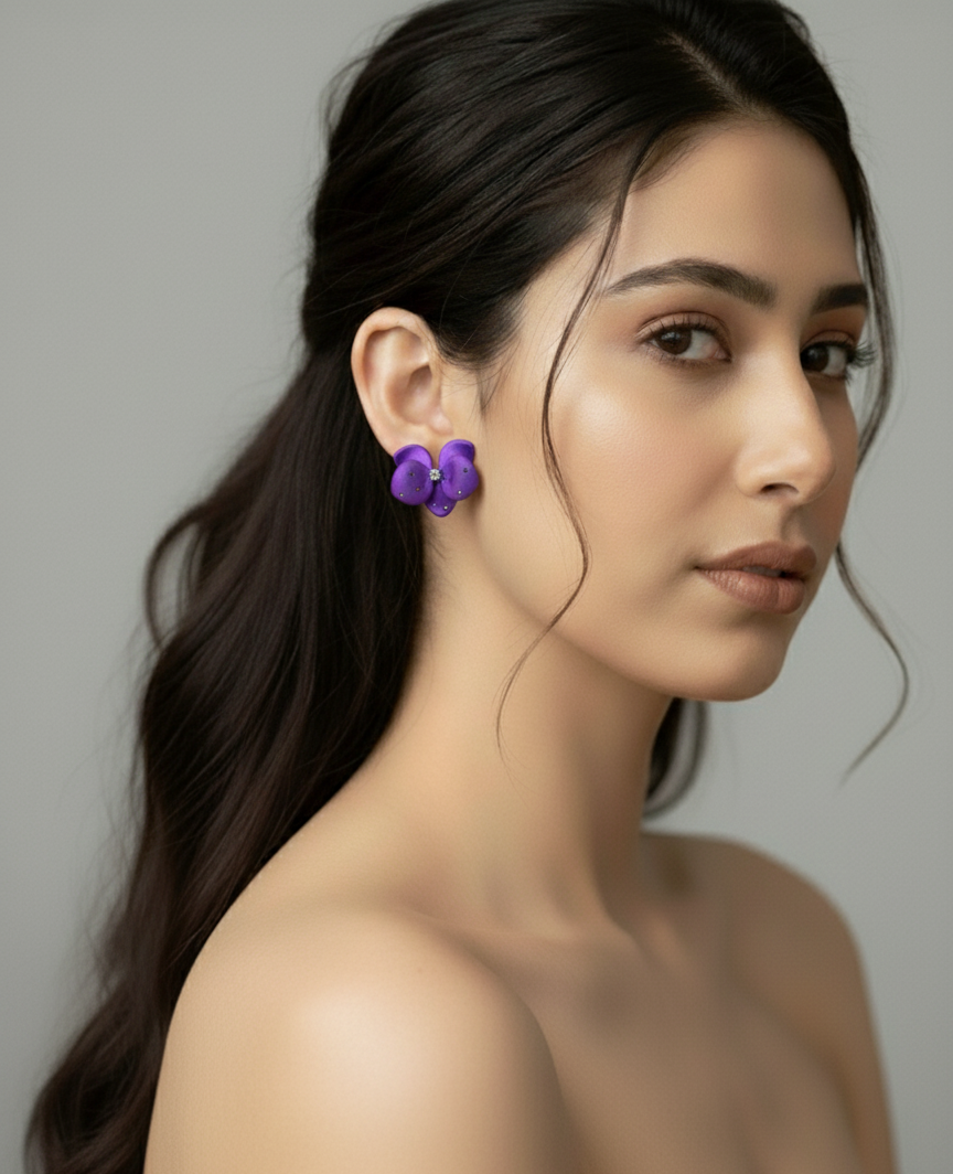 Aura Bloom Titanium Studs