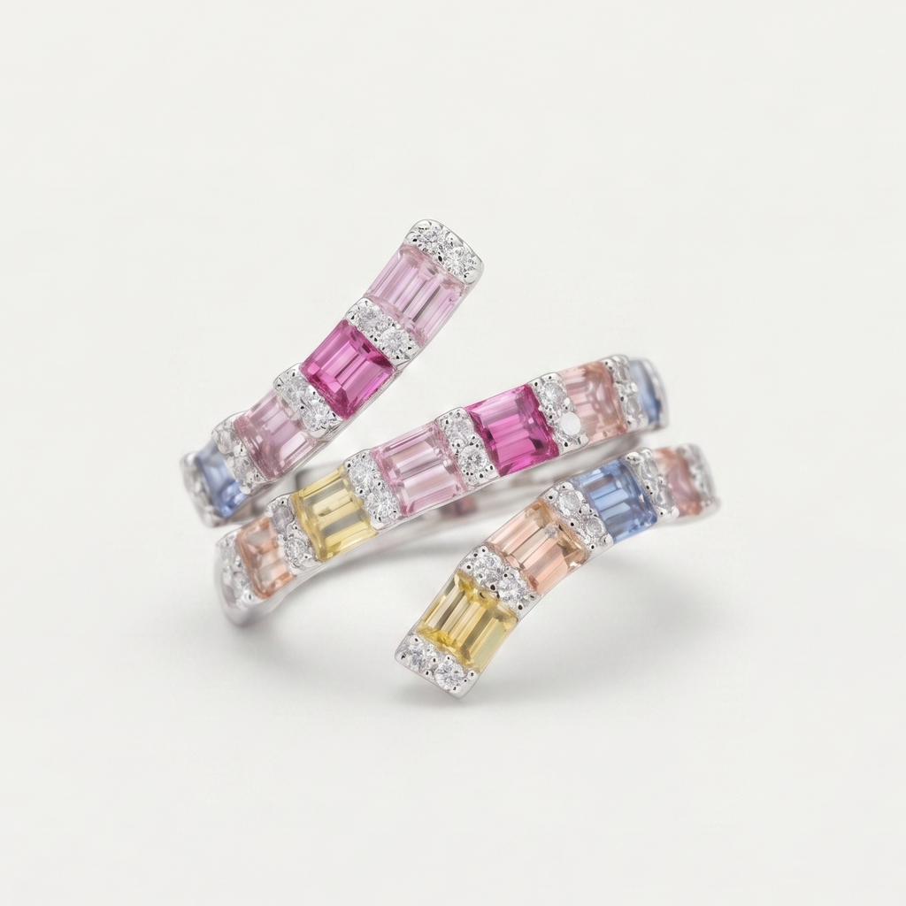 Multicolor Spiral Ring