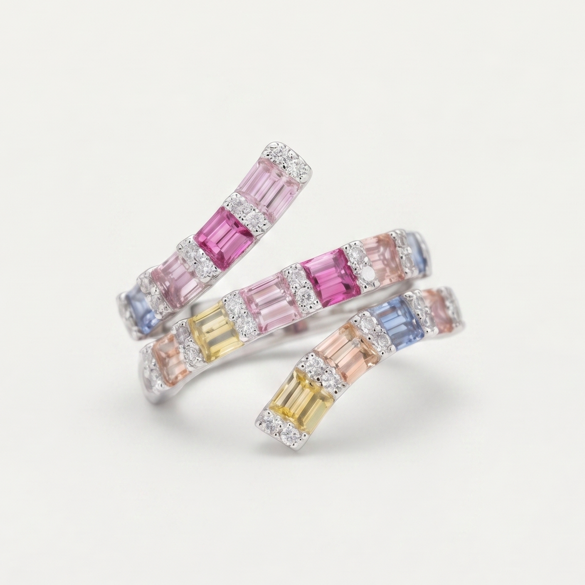 Multicolor Spiral Ring