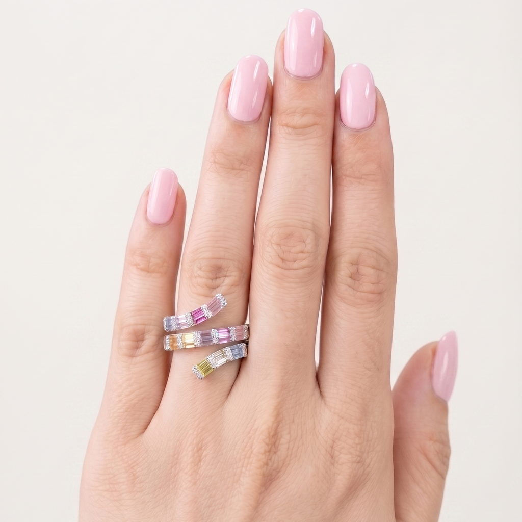 Multicolor Spiral Ring