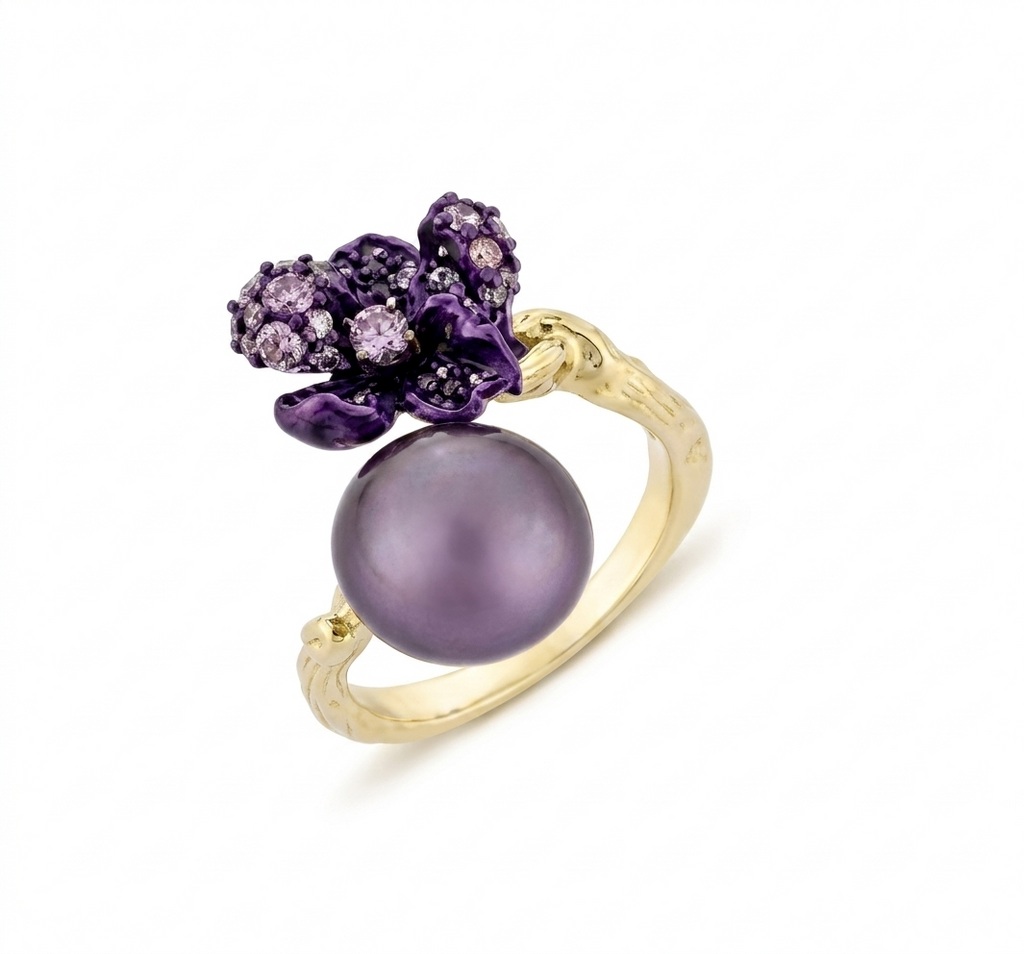 Moon Orchid Ring