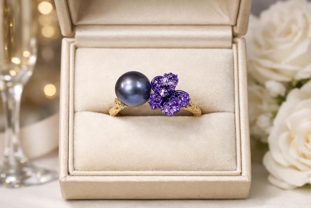 Moon Orchid Ring