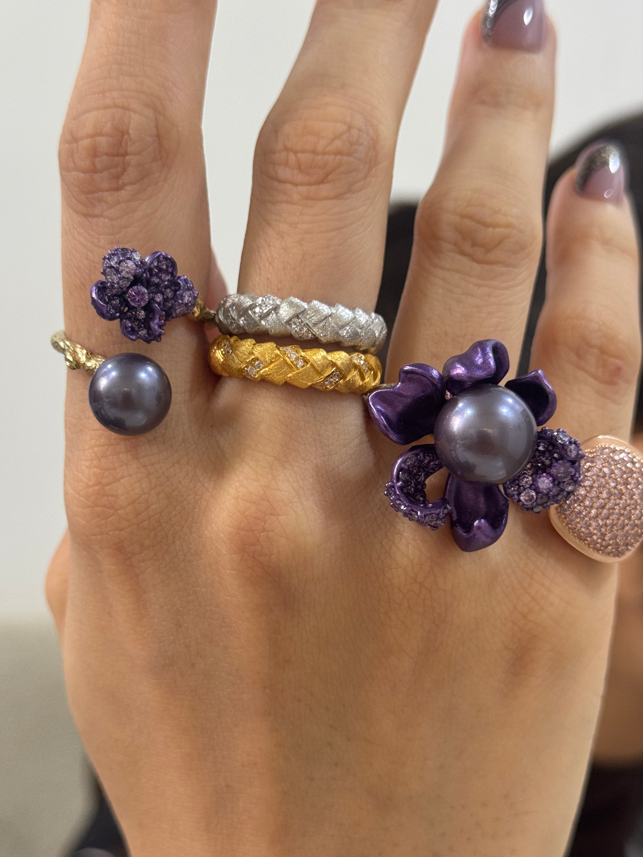 Moon Orchid Ring
