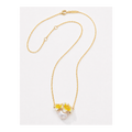 Sunny Bloom Pendant: Gold-Plated 925 Silver Pearl Flower Necklace