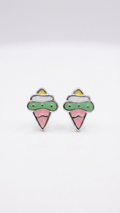 Ice Cream Studs: 925 Silver Enamel Ice Cream Kids Earrings